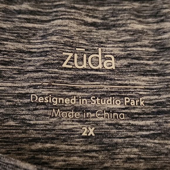 Zuda Heather Teal Long Sleeve Top Womans Size 2x - Picture 2 of 5